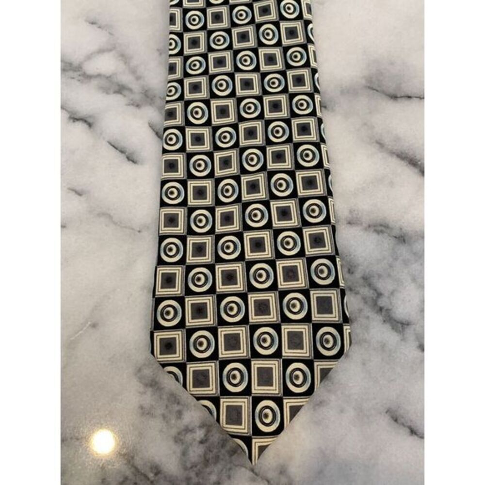 Renzo Handmade Geometric Brocade Tie